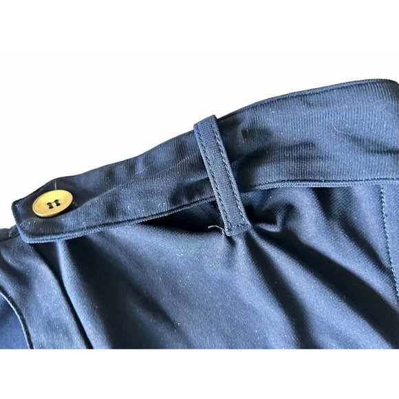 Emma & Michele Jumpsuit Women's Large Navy W/Gold Wide Leg Pant Sleeveless Tie - Picture 10 of 10